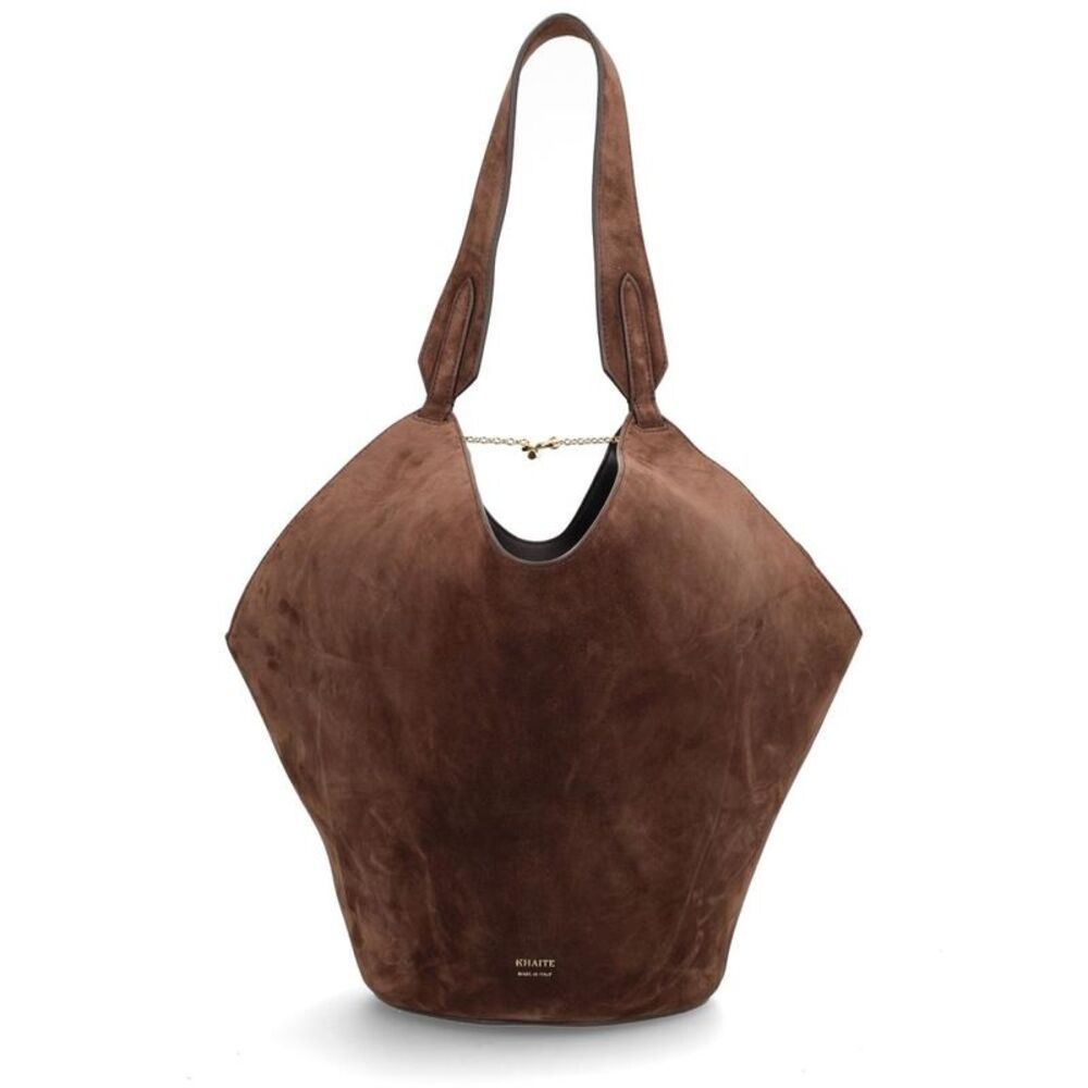 KHAITE Women's Suede Unstructured Tote Bag Women BROWN Handbags
